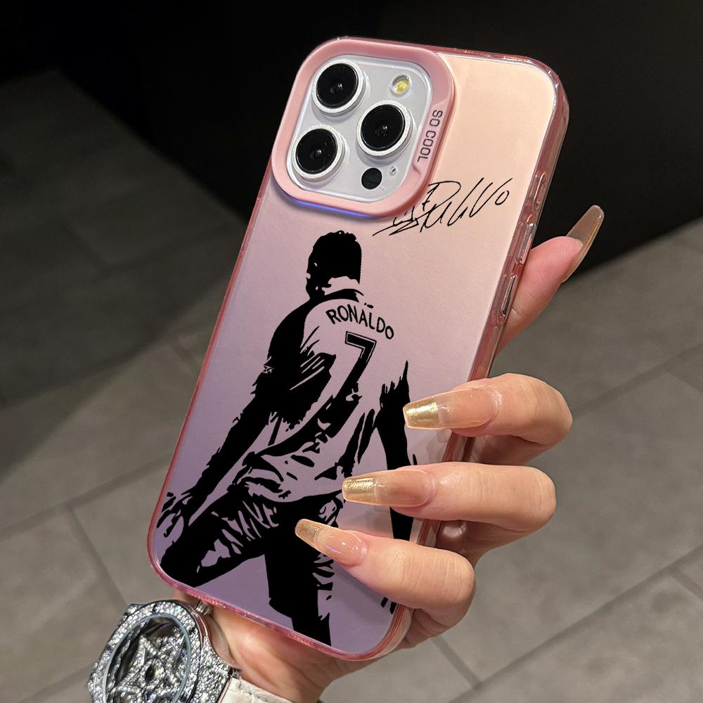 Football Star Cristiano Ronaldo Phone Cases for Apple iPhone 16 15 14 Plus Case 11 12 13 Pro Max XR XS X 7 8 Shockproof Cover