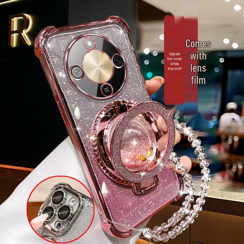 

Huawei Honor X70 Glitter Stand Case for Women - Stylish New Design for X60 and X50 Honor X40i