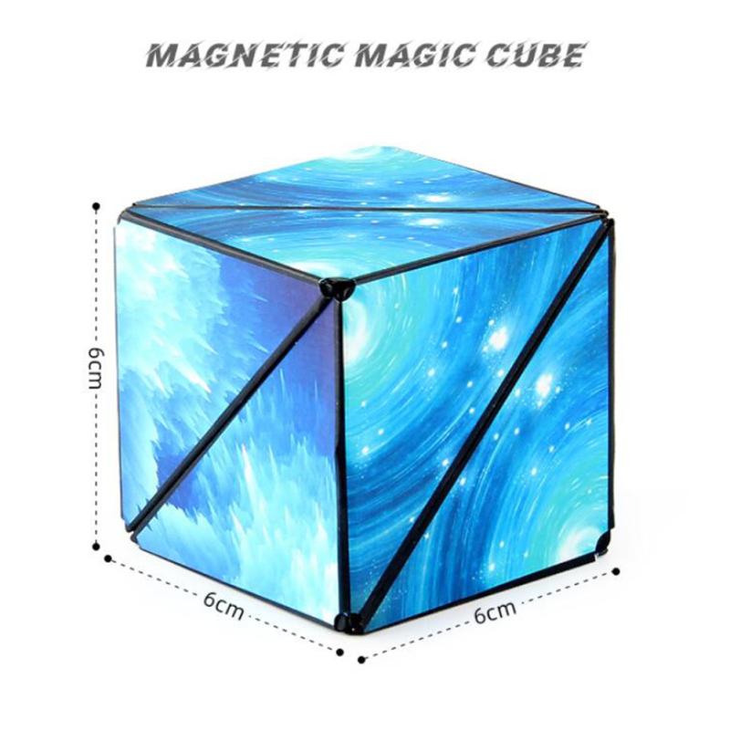 New! Magnetic Rubiks Cube Funny Variety Changeable 3d Geometric Magic Cube Decompression Puzzle Toys For