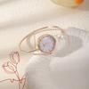 Fashion Pearl Bracelet Watch Gemstone Quartz Rhinestone Dial Watch Quartz Wristwatch  Evening Party