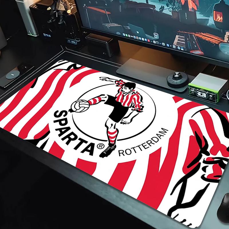 Sparta Rotterdam Podložka pod myš Velká Podložka na herní stůl Protiskluzová Podložka pro notebook Tablet Velká Podložka pod myš XXL Podložka Mini PC Podložka na hraní S uzamykatelným okrajem