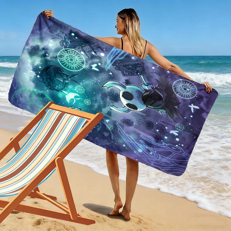 Cartoon print 2D Flat Print Beach Towel, Large Soft Quick Dry Towel for Beach Camping SwimmingXSTJ0915396