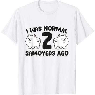 I Was Normal 2 Samoyeds Ago Cute Samoyed T-Shirt