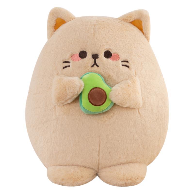 Cute Avocado Cat Plush Toy Doll Kitten Girl Holiday Gift Sleeping Pillow