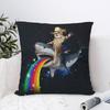 Funny Rainbow Cat Pillow Gift Home Office Decoration Pillow Bedroom Sofa Car Cushion CoverPillow Case