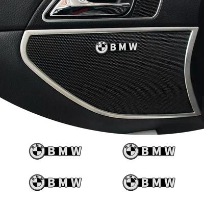 4 Stück Auto Audio Dekoration 3D Aluminium Abzeichen Emblem Aufkleber für BMW X1 X3 X5 X6 X7 1 3 5 6 7 Serie G20 G30 G11 F15 F16 G01 G02 F48