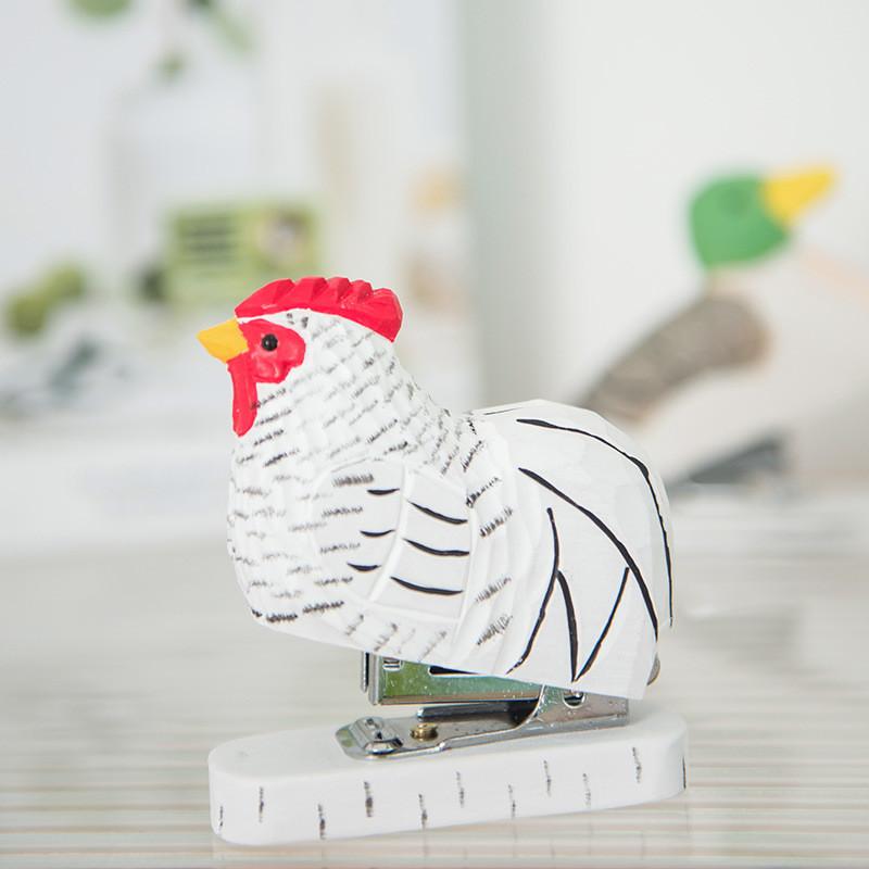 Wooden Craft Duck Paperclip Holder With Creative Decor For Home Office And Gift