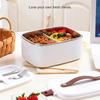 1.8L Electric Lunch Box,Stainless Steel Portable Heated Lunch Box Faster Food Warmer Removable Stainless Container for Car Home