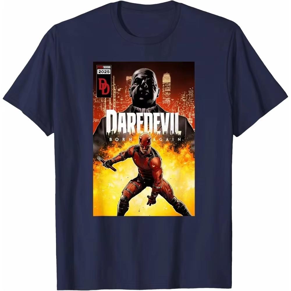 2026 new Daredevil Marvel TShirt Gothic Summer Unisex Short Sleeve Heavy Cotton Crew Neck Streetwear Top for Him Her