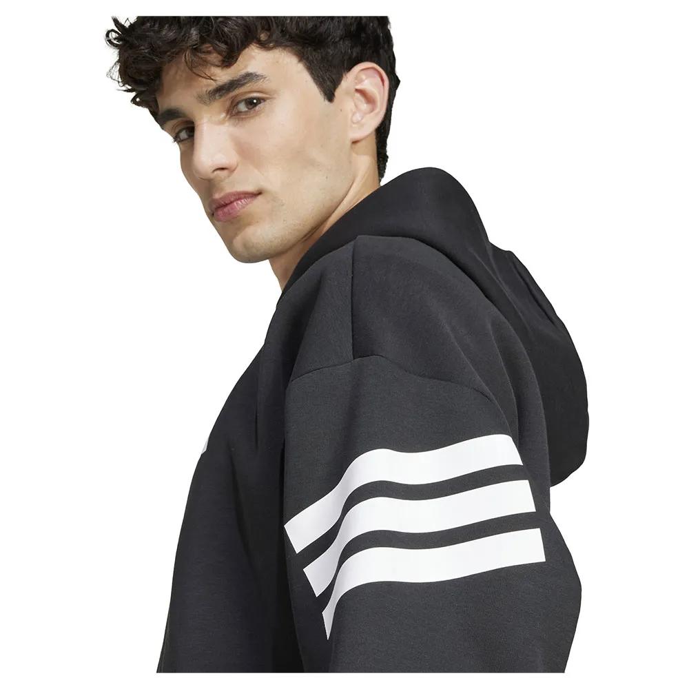 Adidas Future Icons 3 Stripes Full Zip Sweatshirt recycled polyester cotton Black