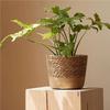 Nordic Style Natural Seagrass Woven Planter Basket Rattan Plant Flower Pot Set Home Decorative Multifunctional Storage Baskets