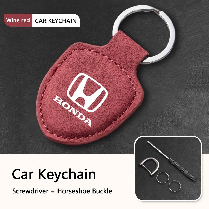 Car Keychain Holder KeyRing Protection Decoration For Honda Civic FIT Accord Prelude CRV 5th City CRZ CRX Jazz HRV Pilot Odyssey XD9