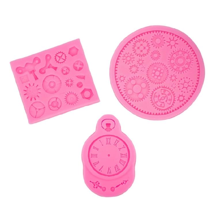 Clocks Gear Silicone Mold Chocolate Candy Mold for Diy Dessert Ice Block Mold