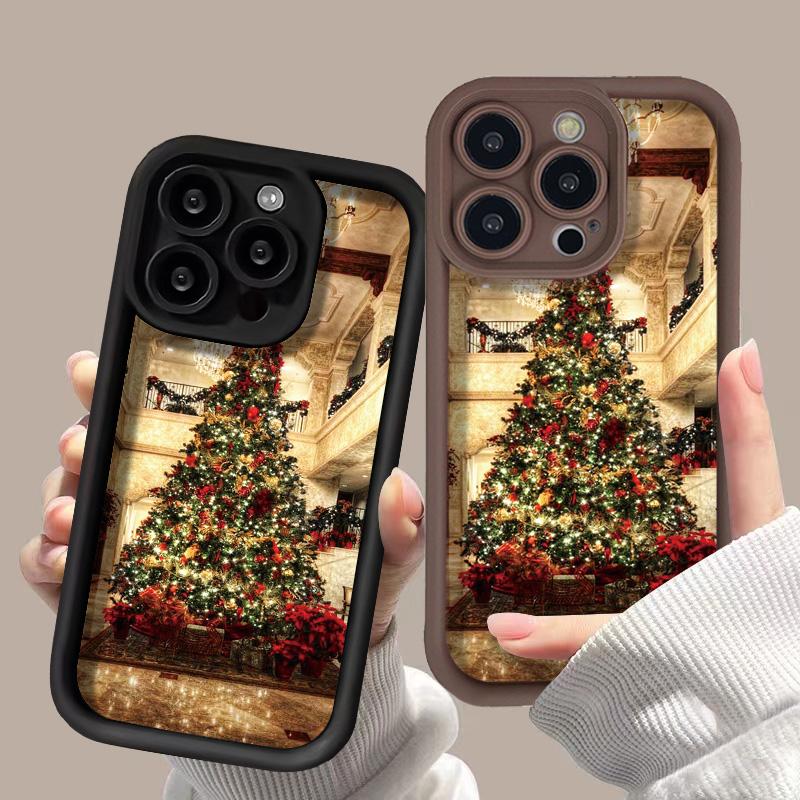 Weihnachts-Handyhülle für iPhone 11 13 12 14 15 16 Pro Max XR XS Samsung A15 A55 A05 Redmi 12 13C OPPO A16 A18 A60 Reno 11 Vivo Y17S Y12 Infinix Note