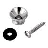 10Pcs Guitar Strap Locks Buttons with Mounting Screws and Washers Metal Guitar Strap Buttons Lock Security Straplocks