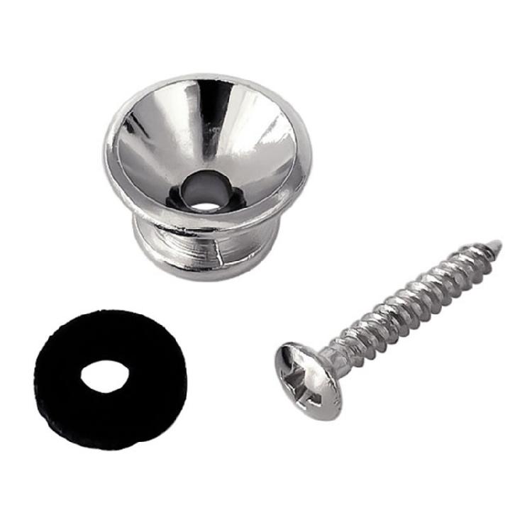 10Pcs Guitar Strap Locks Buttons with Mounting Screws and Washers Metal Guitar Strap Buttons Lock Security Straplocks