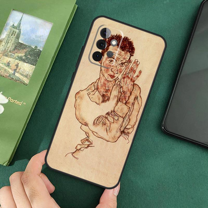 Egon Schiele Cover For Samsung Galaxy A54 A52S A52 A32 A22 A12 A72 A33 A53 A73 A14 A70 A51 A71 Case