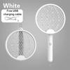 Electric Mosquito Swatter 3000V Foldable USB Rechargeable Handheld Bug Zapper with UV Light Trap for Indoor Outdoor Pest Control