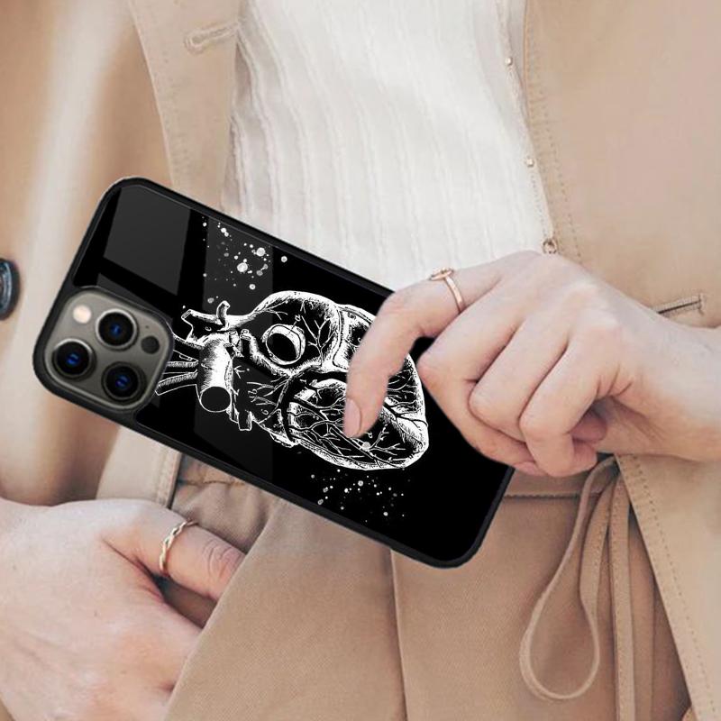 

Магнитный чехол для телефона с анатомией человеческого сердца Для APPLE iPhone 17 Air 16 14 13 12 Pro Max 15 Plus Беспроводная зарядка С крышкой MagSafe iPhone 13mini