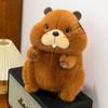 Plush Groundhog Toy With Long Pile Fur For Kids Playroom Decor