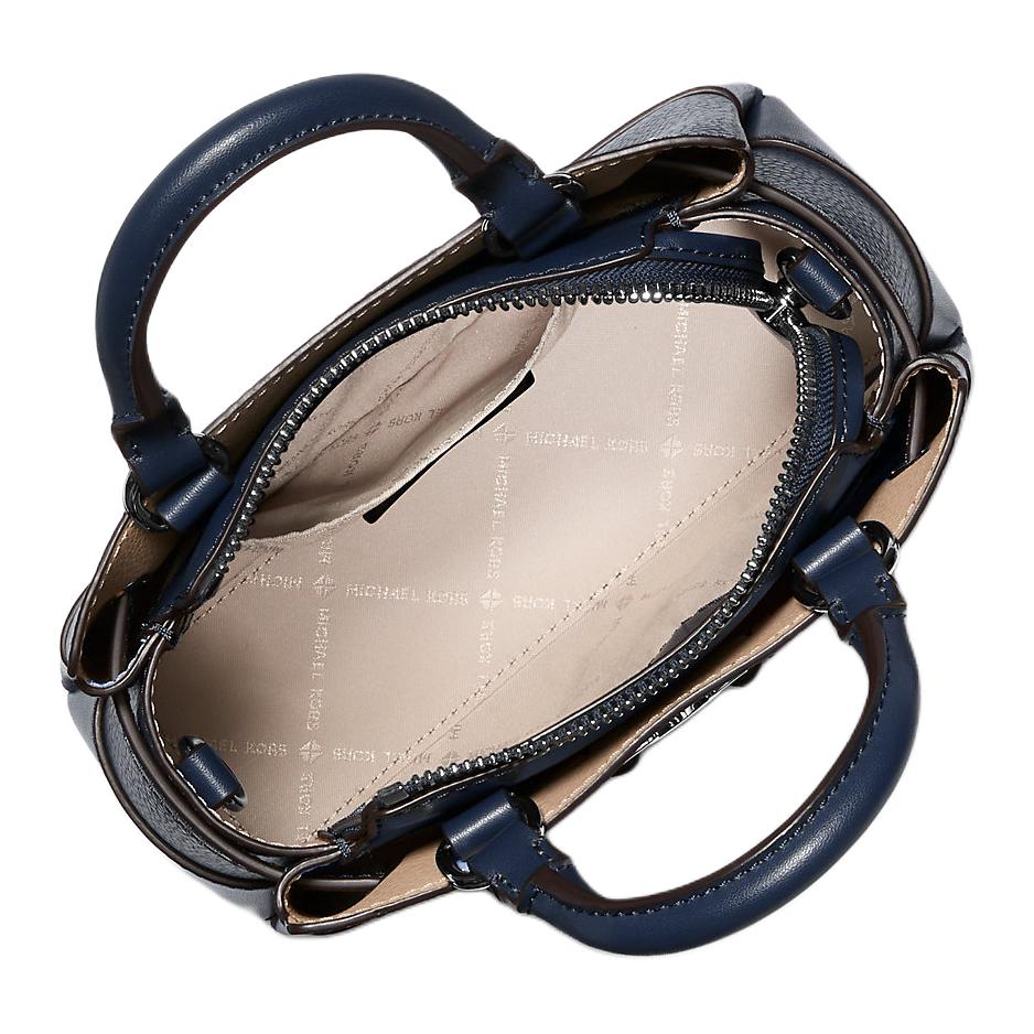 Michael Kors Mini Leather Shoulder Bag With Metal Details Women Handbags Navy-Blue 35F4S6RC0T-NAVY