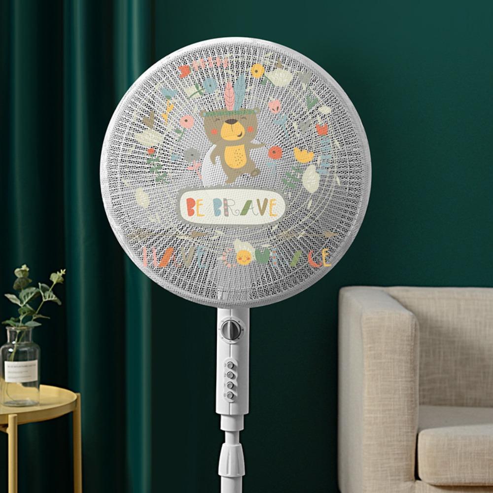 

Round Anti-pinch Hand Fan Cover Cartoon Protective Dust Cover Fan Protective