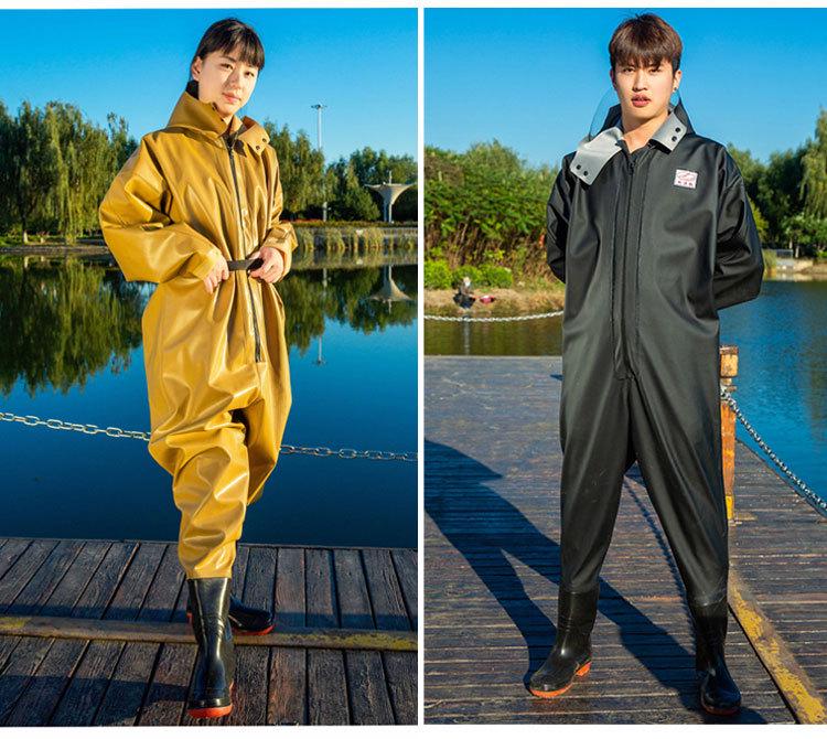 Thickened Waterproof Full-Body Waders: Fishing, Rain, and Lotus Root Digging Suit