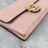 [Pre-Owned] Logo Double G Litchi Grain Woc Chain Leather Messenger Envelope Wallet Shoulder Crossbody Bag - Very Good #1FKGS4L