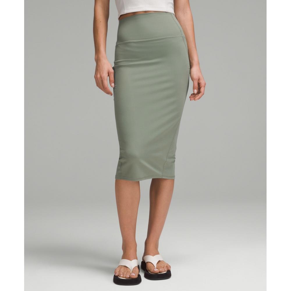 

Lululemon Nulu Slim Fit High Rise Skirt Grey Eucalyptus 6