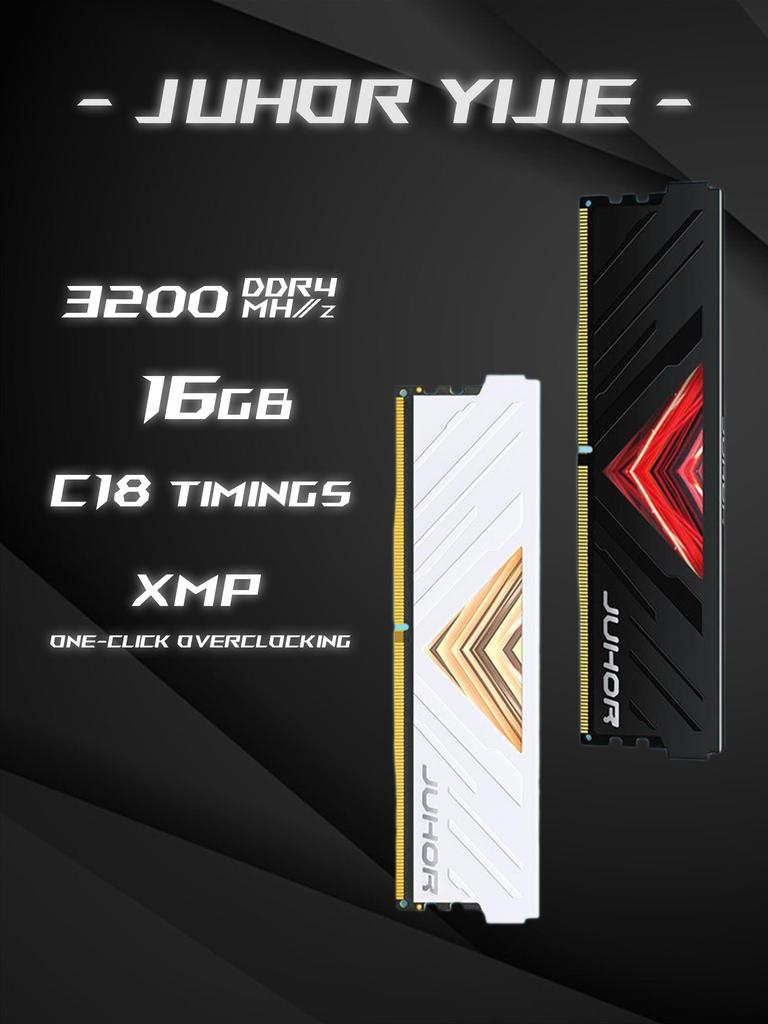 Jiuhe DDR4 Desktop Memory Bar 8G 16G 32G 3200 XMP Memory World Black and White Vest