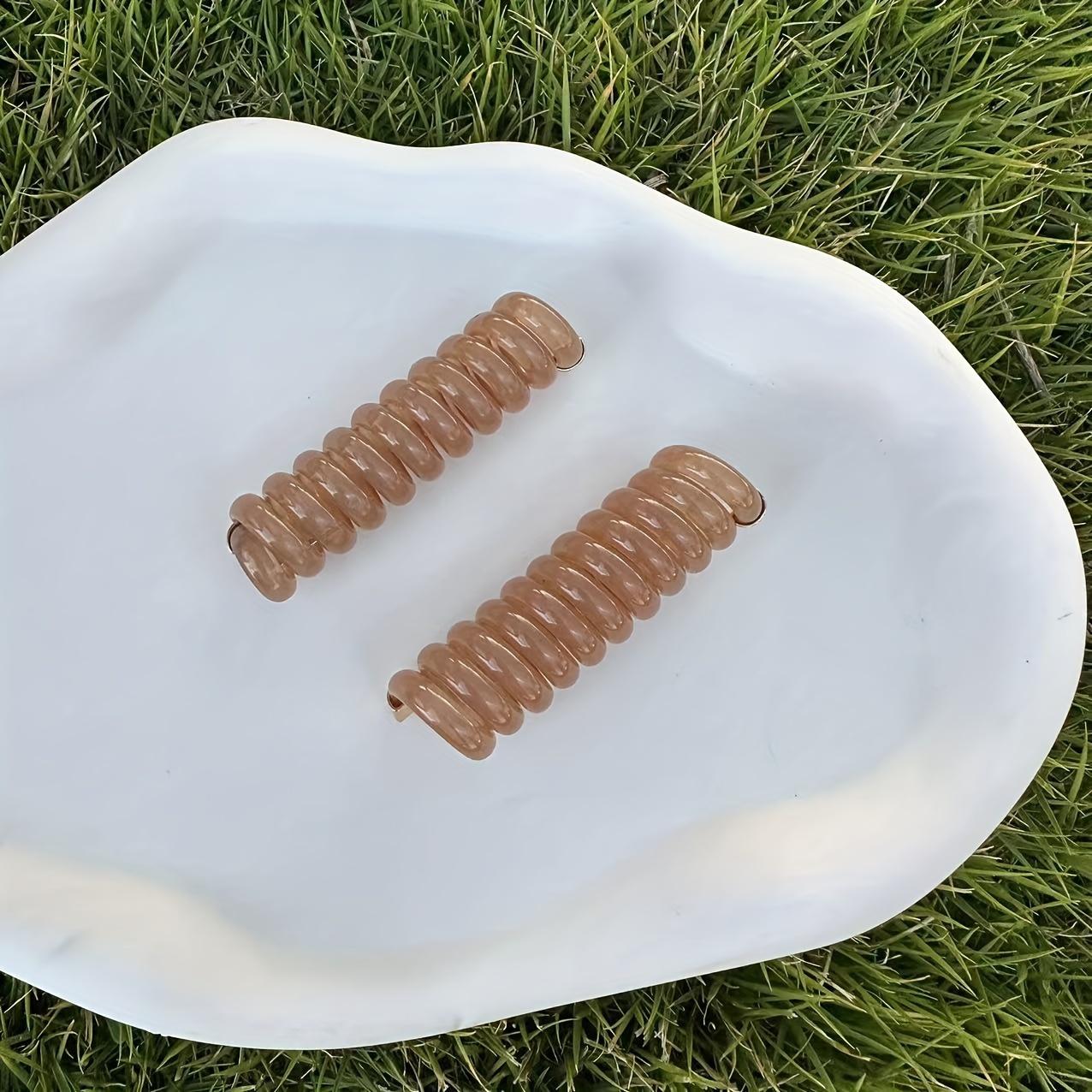 

2 шт./компл. спиральная резинка для волос, резинка для волос, эластичная веревка для волос, держатель для хвоста, аксессуары для волос 2pcs кофейный