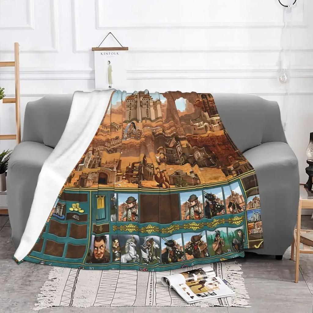 Heroes Of Might & Magic 3 Blankets Flannel Textile Decor Anime Video Game Ultra-Soft Throw Blanket for Sofa Outdoor Rug Piece