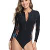 European and American One-piece Long-sleeved Sunscreen Surf Suit Sun Protection Women's Swimsuit Wetsuit Swimsuit