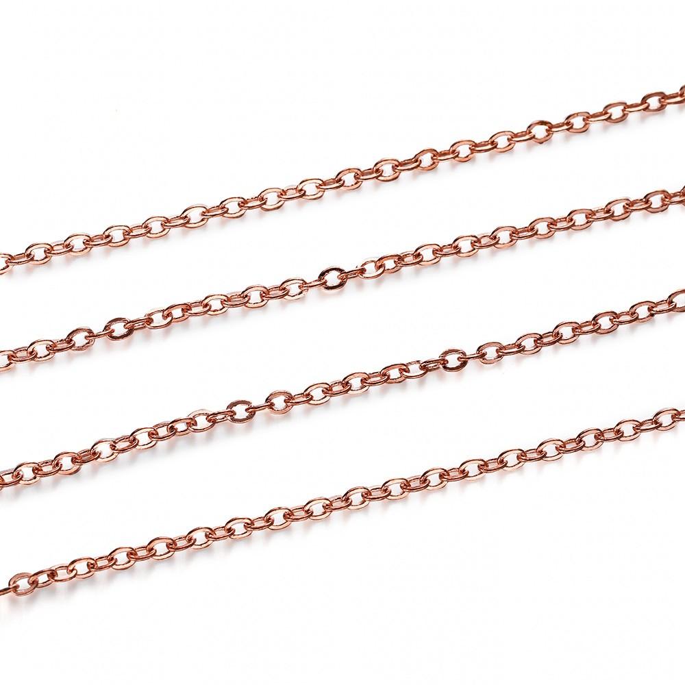 5 m/lot Gold/Bronze Plated Necklace Chain For Jewelry Making Findings DIY Necklace Chains Materials Handmade Supplies