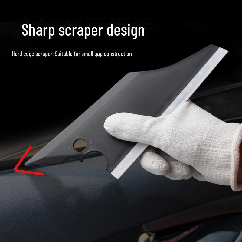 Multi-Shape Car Film Scraper Set: Thin Edge, Triangle, Fish-Shaped Scrapers for Film Application and Edge Tucking.