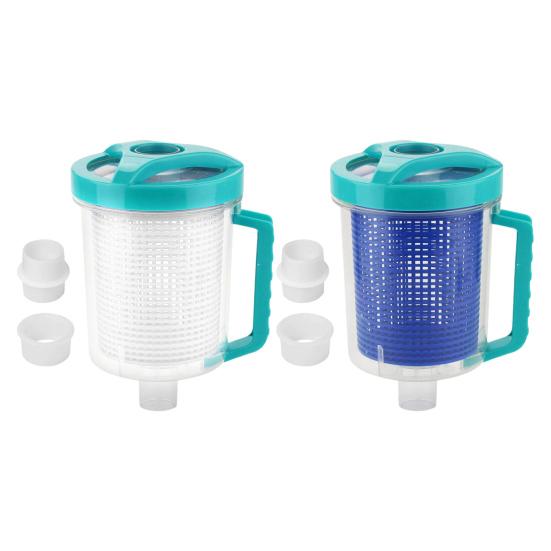 Pool Leaf Canister for Pool Vacuum Transparent Pool Leaf Collector Leaf Trap High-Capacity Leaf Catcher Catch Twigs Debris for Pool Spa