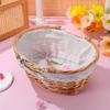 Rustic Handwoven Picnic Basket for Flower Dried Flowers Display Natural Woven Storage Basket Willow Design