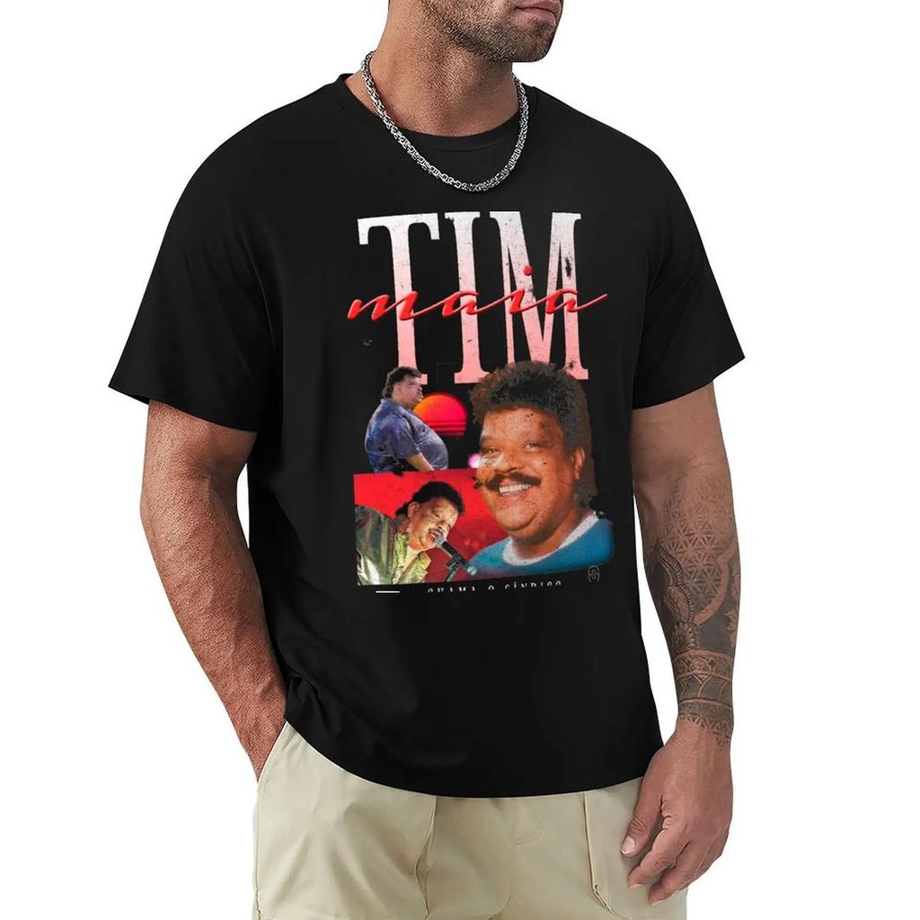 TIM MAIA T-Shirt Customs Design Your Own Vintage Clothes Cute Tops Men's T-shirts