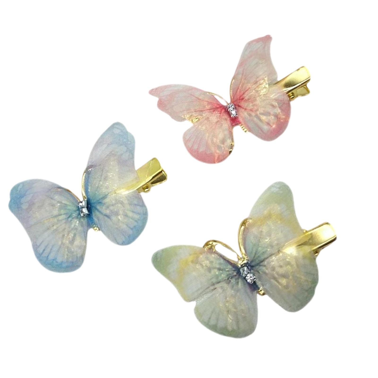 

Elegant Metallic Butterfly Hair Clip Glitter Gold Perfect For Parties Weddings Daily Use 1