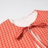 Autumn new, European and American style plaid lapel lace-up cloak splicing loose coat