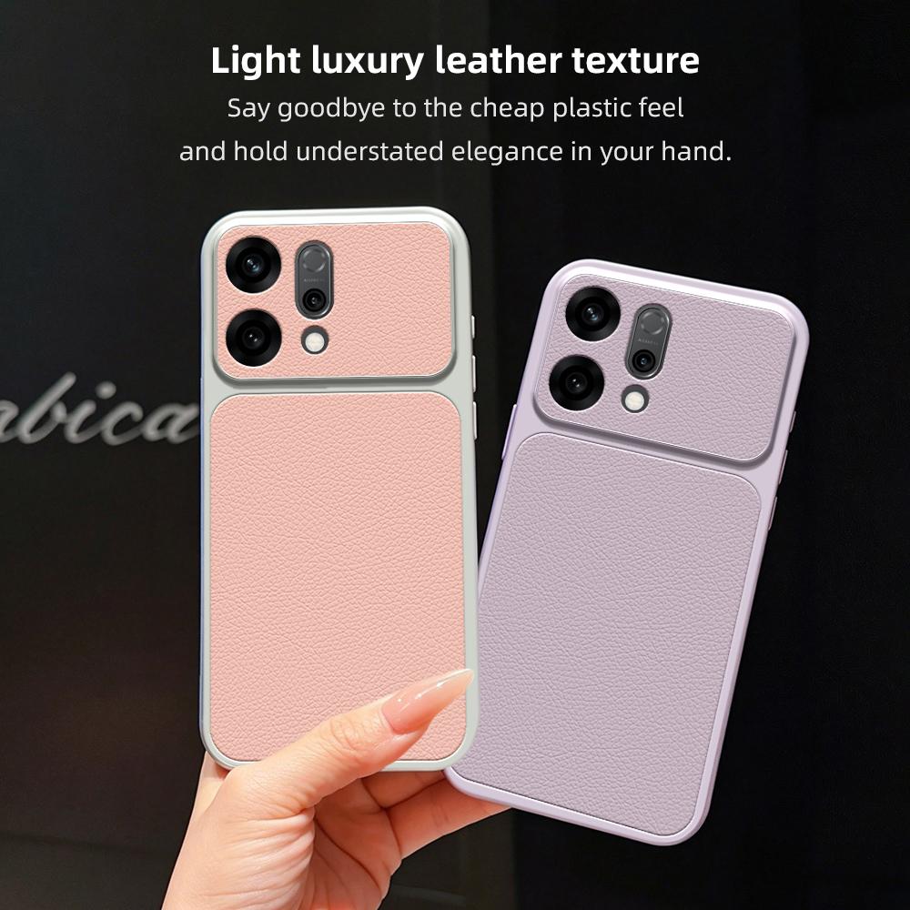 Phone Case For OPPO Reno 14 14F 13 13F 11 12 12F 11F 10 Pro Plus Coque Candy PU Lambskin Camera Protection Soft Back Cover