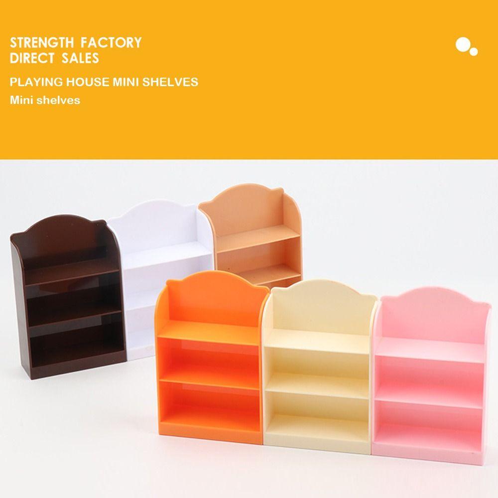 2pcs Plastic Supermarket Display Shelf  Miniature Furniture Accessories