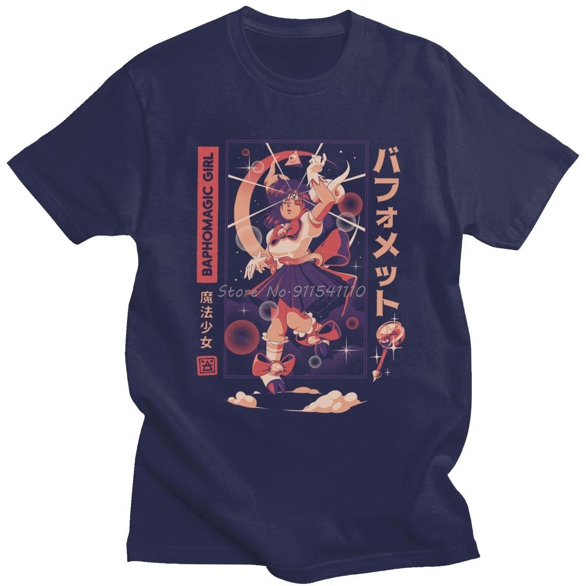 

Japanese Harajuku Baphomet T Shirt Men Adult Short Sleeve Kawaii Tshirt Summer Tshirt Cotton Anime Tee Top Gift 3XL