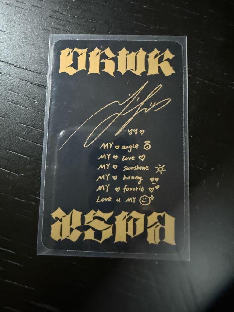 [USED] aespa dirty work NARA Ninnin trading card