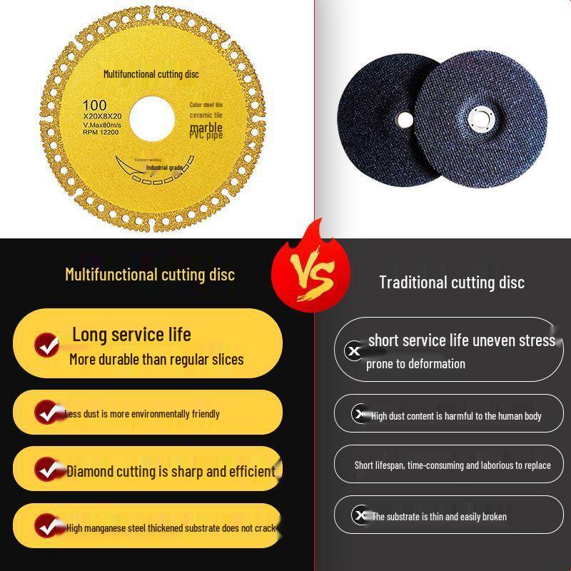 Composite Multi-Functional Universal Saw Blade for Cutting Tile, Stone, Marble, Color Steel, and Metal.
