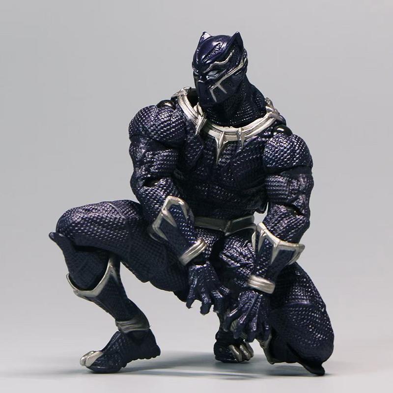 Figuras Revoltech Yamaguchi Pantera Negra Figura de Acción Modelo Venom Rey de Wakanda Pantera Negra T Challa Juguetes