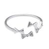 Bow Fashionable Butterfly Ring Adjustable Opening Rhinestone Inlay Trendy Womens Accessory