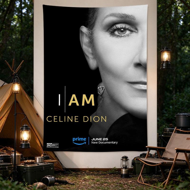 I Am Celine Dion Documentary Black White Face Poster