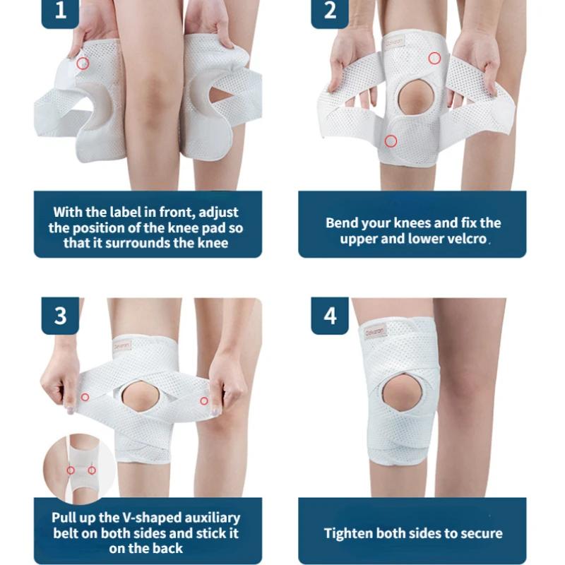 1PC Sports Knee Pads Men Women Pressurized Elastic Knee Pads Arthritis Joints Protector Fitness Gear Volleyball Run Knee Brace