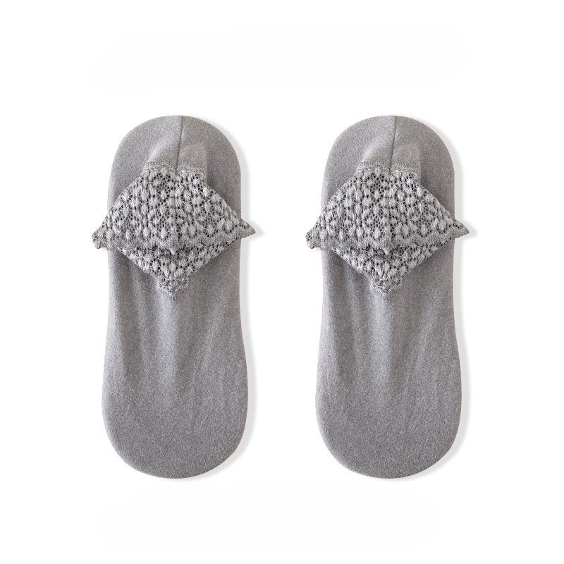 Women's Autumn Winter Thickened Warm Fleece Socks Lace Ankle Socks Non-slip Floor Socks